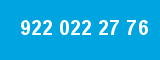 922 022 27 76 922 022 27 76